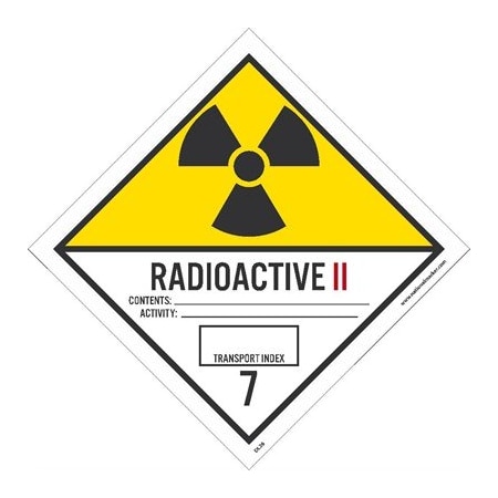 Radioactive Ii Label, Pk25
